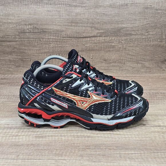 Mizuno Wave Creation 10 Men's Size 9 Black Gray Red Running Shoes - Picture 1 of 9